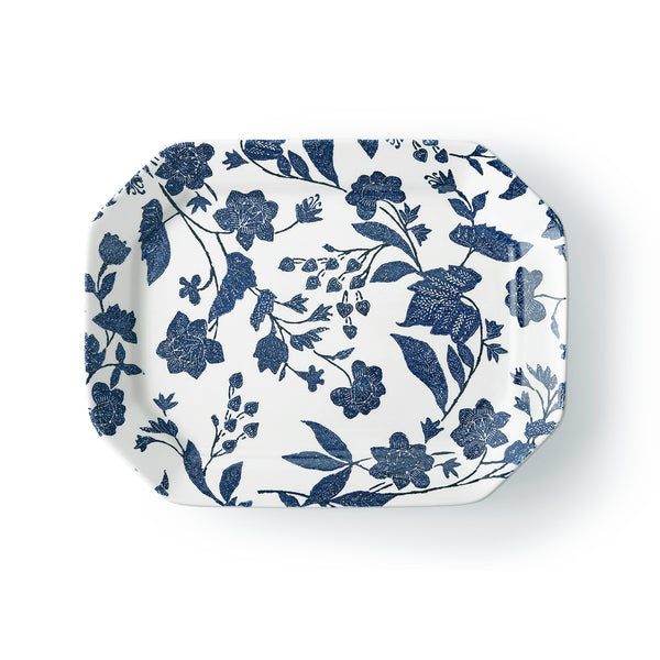 Garden Vine Indigo Rectangular Platter – Burleigh