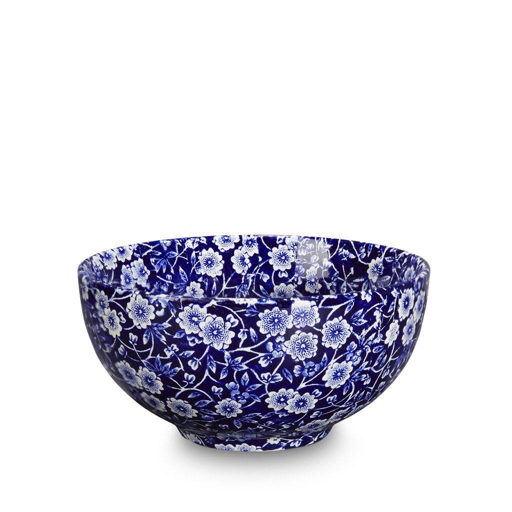 Footed Bowl - Blue Calico Small Footed Bowl 16cm/ 6.25"