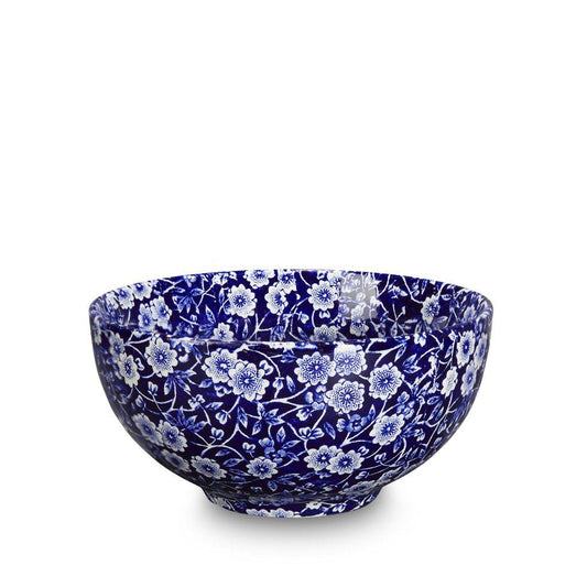 Footed Bowl - Blue Calico Small Footed Bowl 16cm/ 6.25"