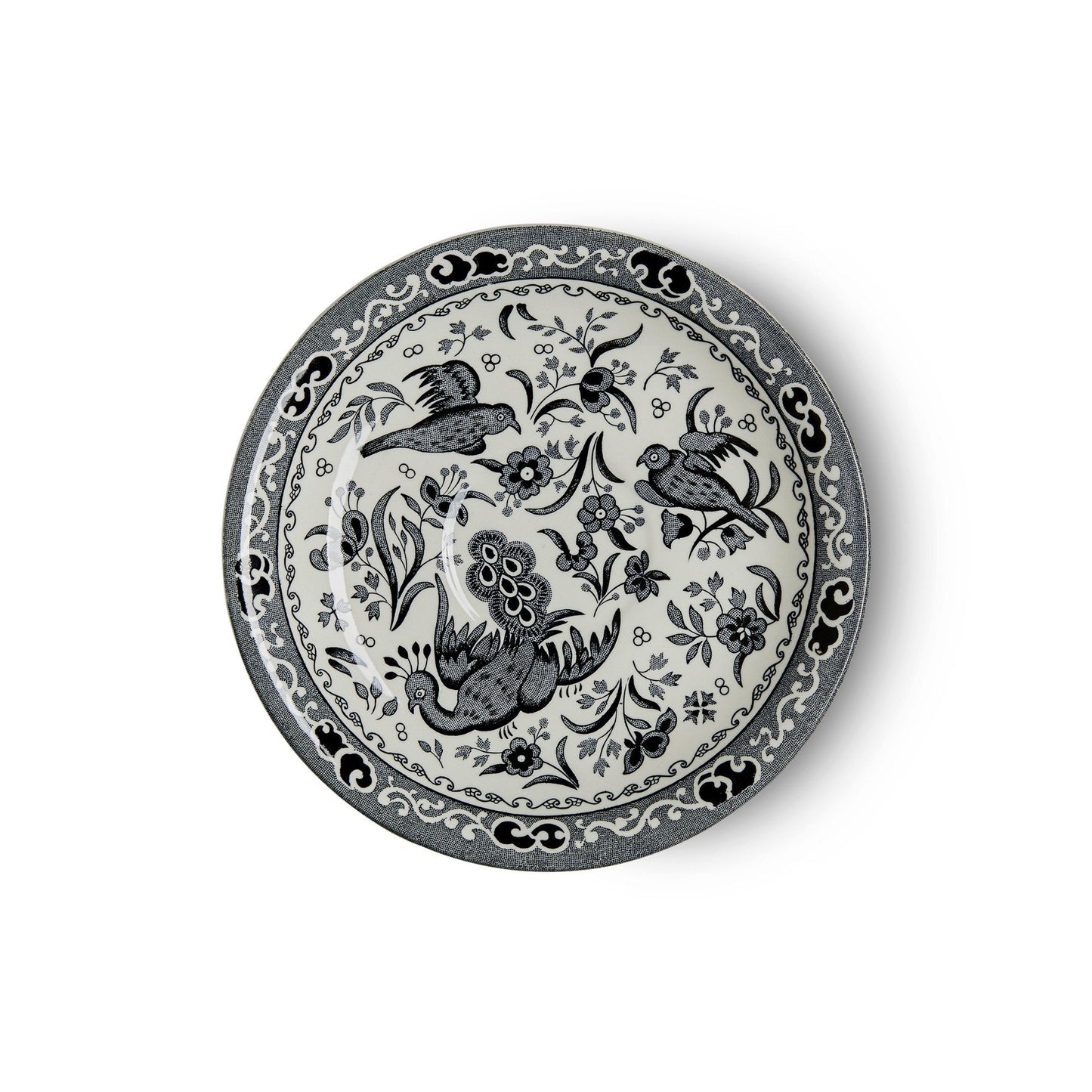 Tea Saucer - Black Regal Peacock Tea Saucer Seconds